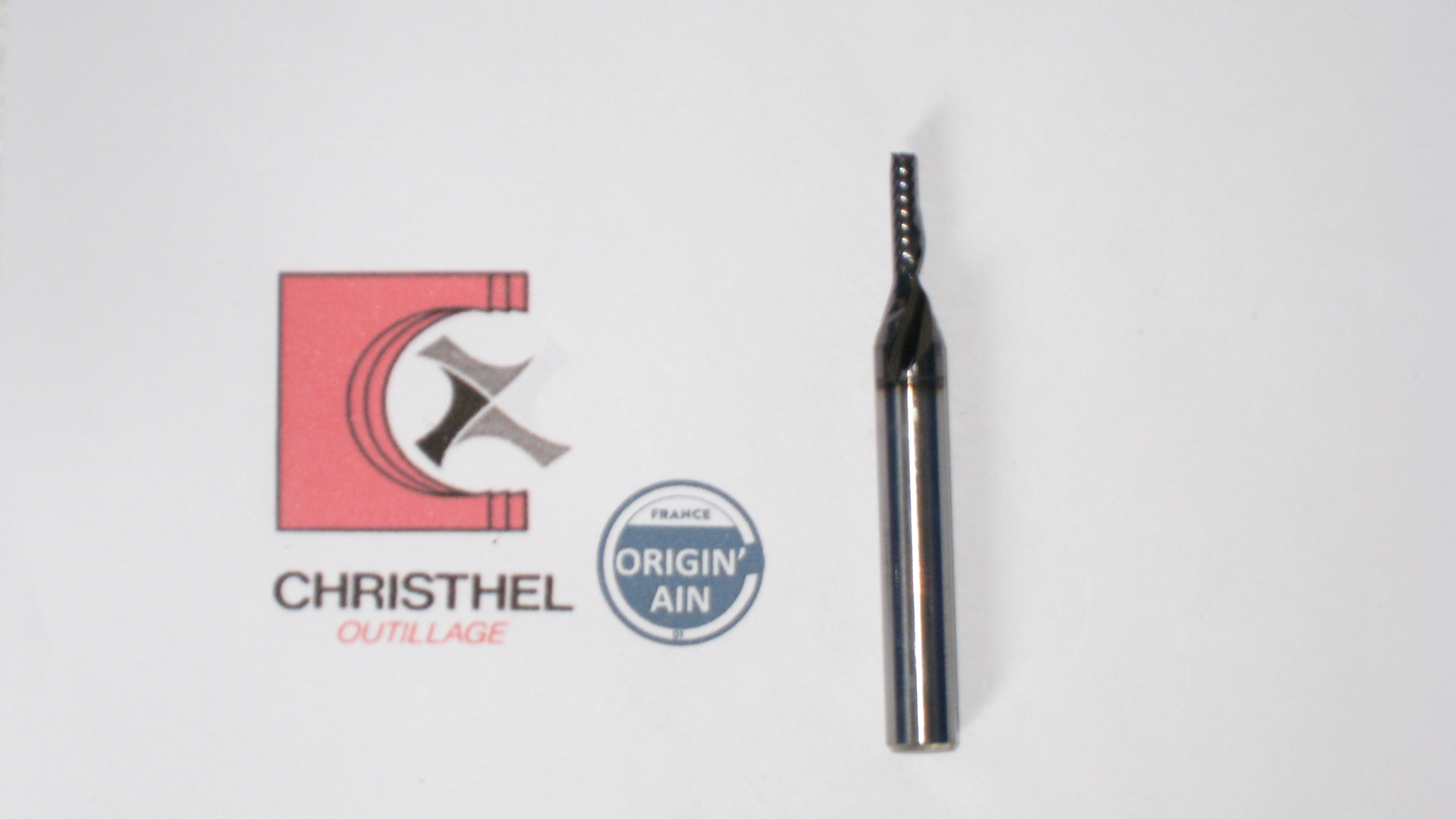 FRAISE 1 DENT CARBURE Ø3HD LU10 LT50 QUEUE Ø6 ALU+REVETEMENT TRIBOCUT 0108D31050Q6A+REV